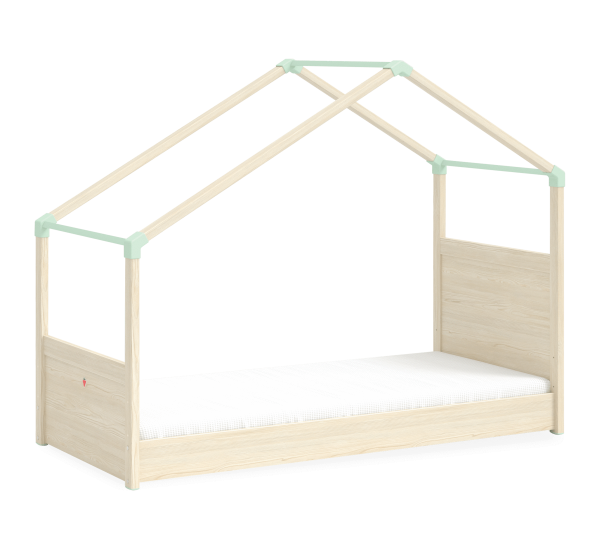 Кровать с надстройкой для балдахина Montes Natural (90x200 cm) Cilek