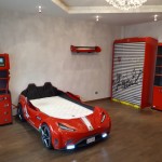 Кровать машина GTE, красный Cilek - фото в интерьере