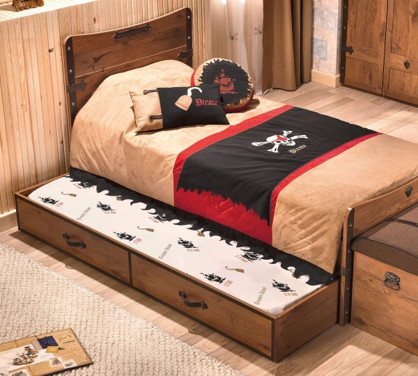Выдвижная кровать Pirate, 90x190 Cilek