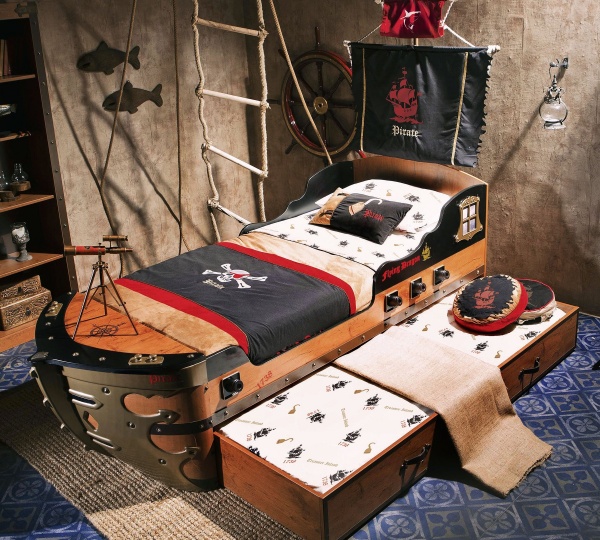 Выдвижная кровать Pirate, 90x180 Cilek