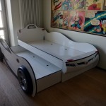 Выдвижная кровать машина COUPE, белый Cilek - фото в интерьере
